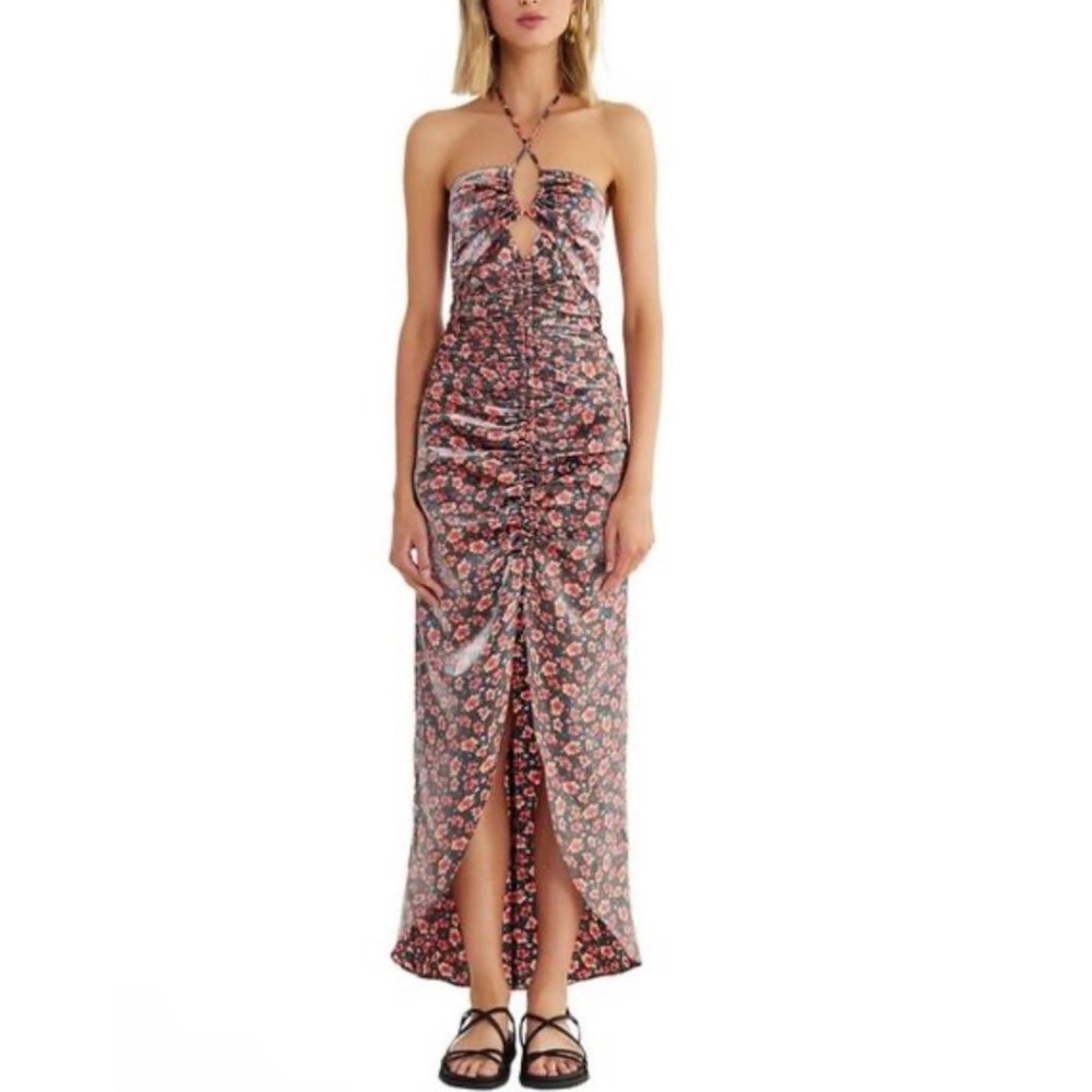 Rumer The Label Soraya Black Floral Maxi Dress NWT XS